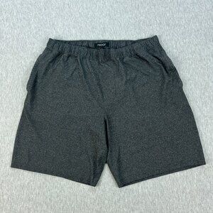 Proof Shorts Mens L Charcoal Heather Gray Elastic Waist Drawstring 8" Inseam